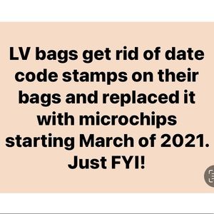 Just FYI for LV lovers